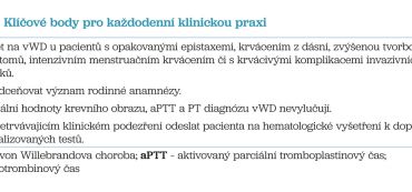 Tab. 2 Klíčové body pro&nbsp;každodenní klinickou praxi